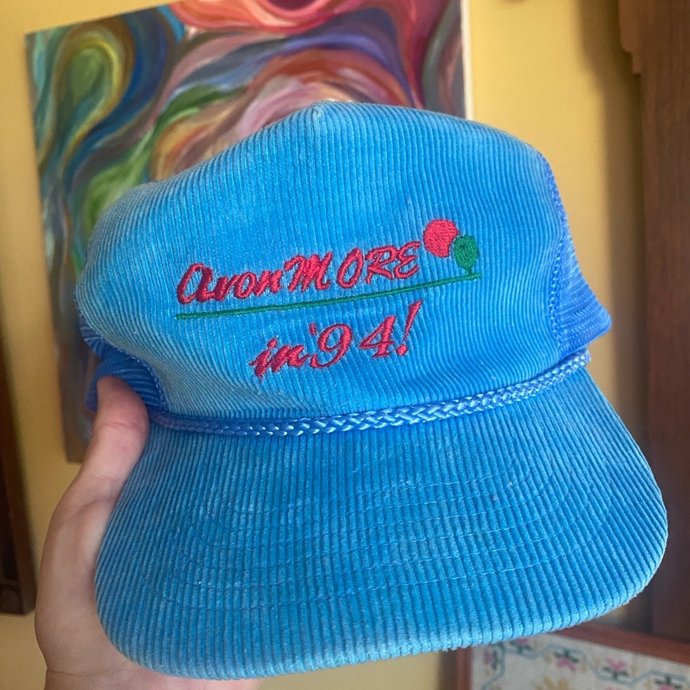 Vintage Blue Corduroy Hat
